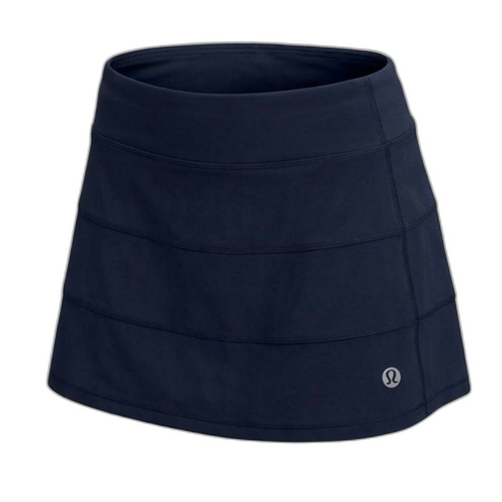 NWT Lululemon Pace Rival Mid-Rise Golf Tennis Skirt Navy Athletic Skort 10